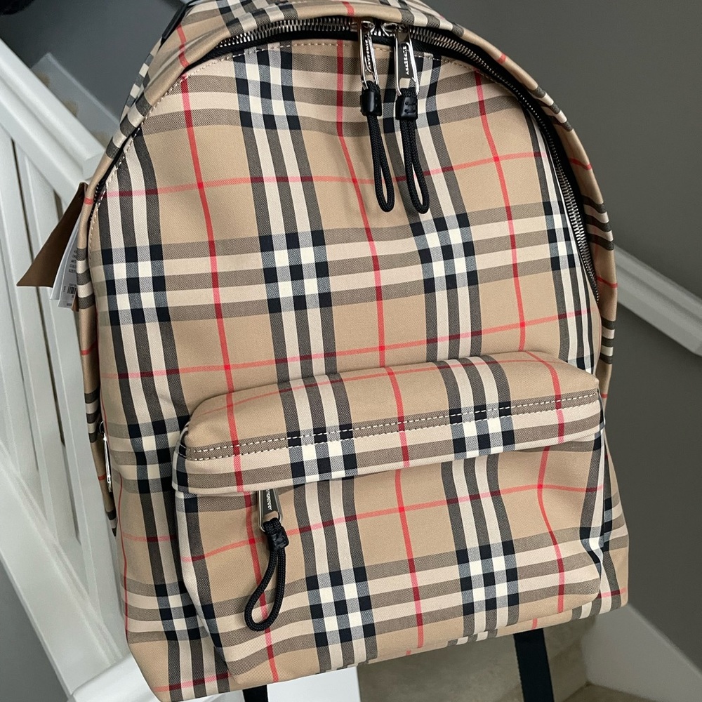 BURBERRY Jett Vintage Check Nylon Backpack